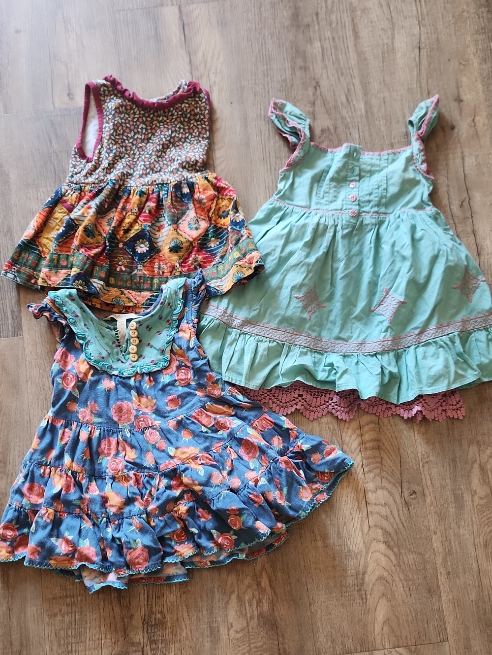 Matilda Jane Floral & Mint Mix Girls Dress Trio